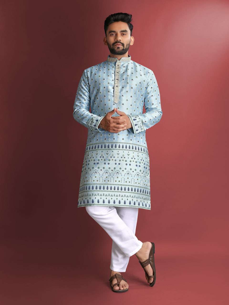 YNF COTTON RBV MANYAVAR MENS WEAR WHOLESALE MENS KURTA PYJAMA MANUFACTURER