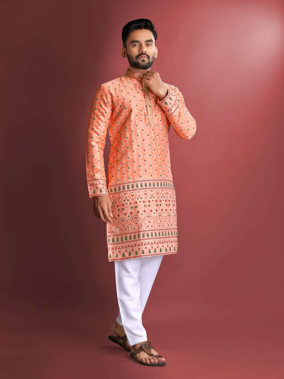 YNF COTTON RBV MANYAVAR MENS WEAR WHOLESALE MENS KURTA PYJAMA MANUFACTURER