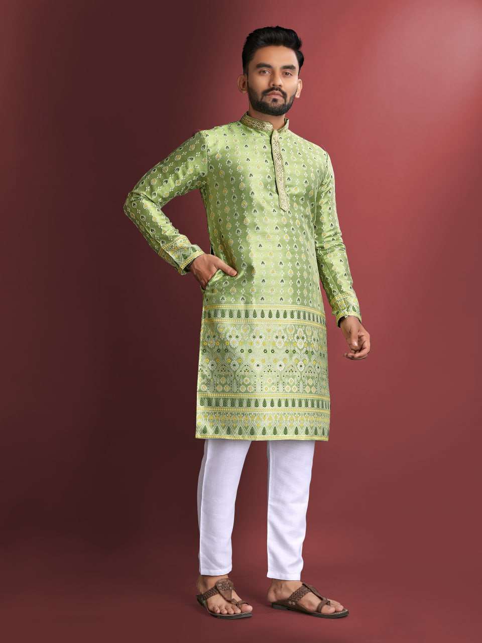 YNF COTTON RBV MANYAVAR MENS WEAR WHOLESALE MENS KURTA PYJAMA MANUFACTURER