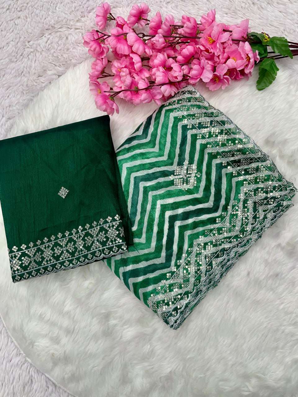 YNF COTTON RMP 415 SAREES WHOLESALE SEQUENCE LEHERIYA EMBROIDERED SAREES MANUFACTURER