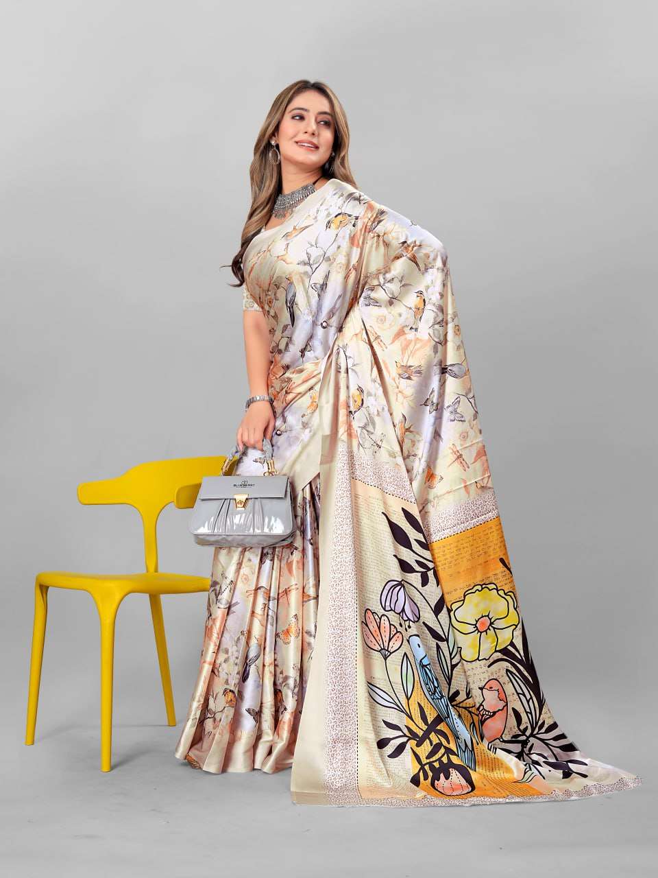 YNF CREPE SRRT JAPAN CRAPE1 SAREES WHOLESALE PRINTED LADIES CREPE SATIN SAREES MANUFACTURER