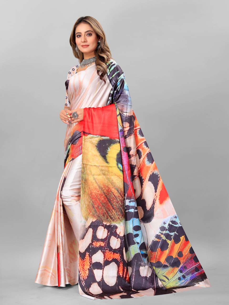 YNF CREPE SRRT JAPAN CRAPE2 SAREES WHOLESALE PRINTED LADIES CREPE SATIN SAREES MANUFACTURER