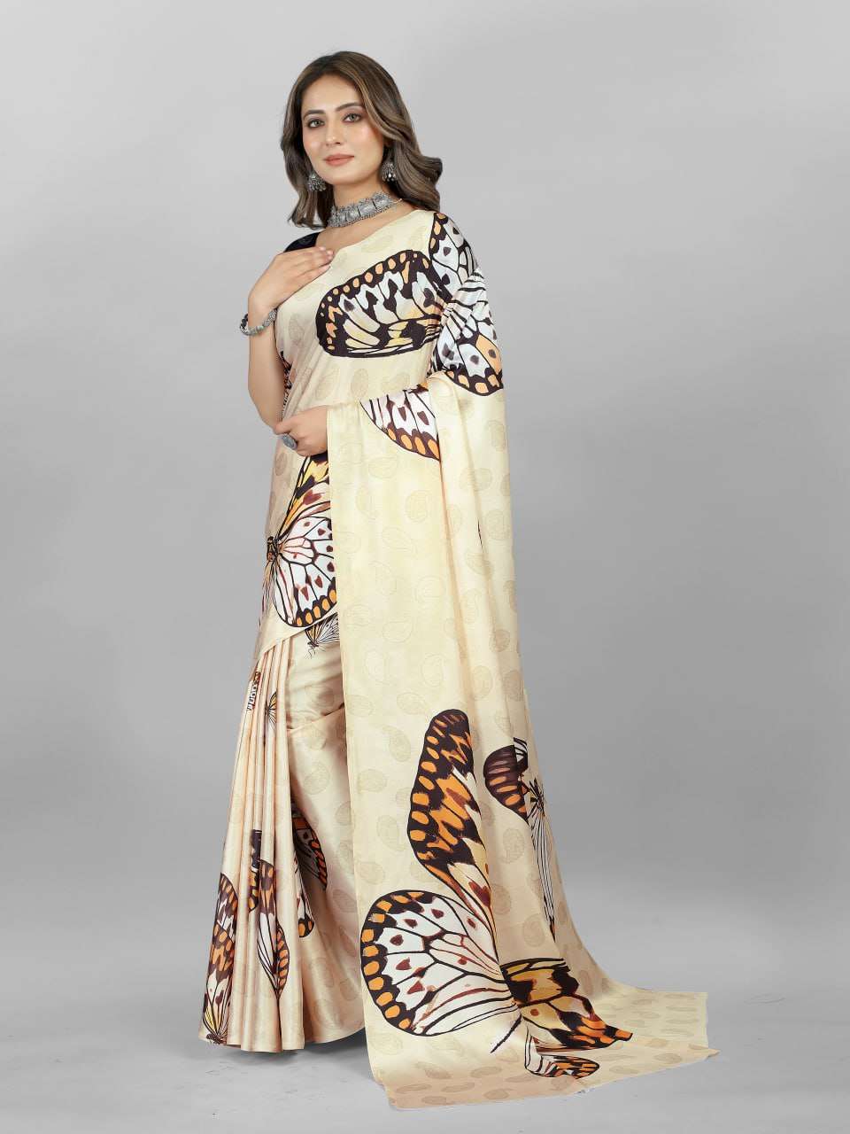 YNF CREPE SRRT JAPAN CRAPE3 SAREES WHOLESALE PRINTED LADIES CREPE SATIN SAREES MANUFACTURER