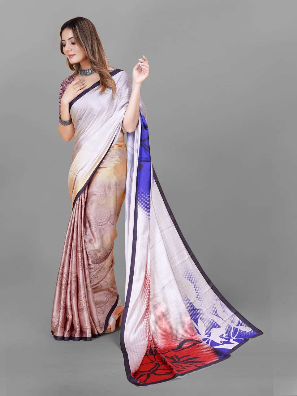 YNF CREPE SRRT JAPAN CRAPE4 SAREES WHOLESALE PRINTED LADIES CREPE SATIN SAREES MANUFACTURER