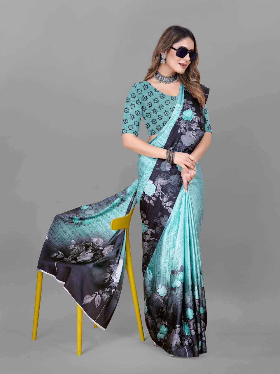 YNF CREPE SRRT JAPAN CRAPE5 SAREES WHOLESALE PRINTED LADIES CREPE SATIN SAREES MANUFACTURER