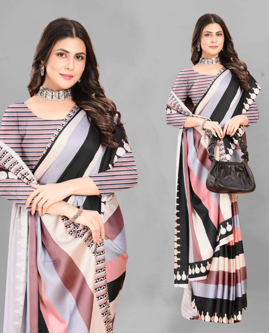 YNF CREPE SRRT JAPAN CRAPE8 SAREES WHOLESALE PRINTED LADIES CREPE SATIN SAREES MANUFACTURER