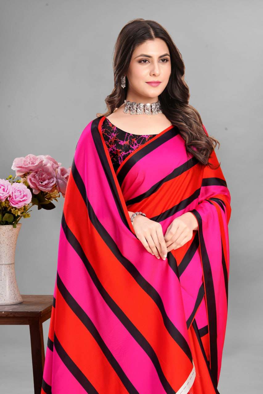 YNF CREPE SRRT JAPAN CRAPE9 SAREES WHOLESALE PRINTED LADIES CREPE SATIN SAREES MANUFACTURER