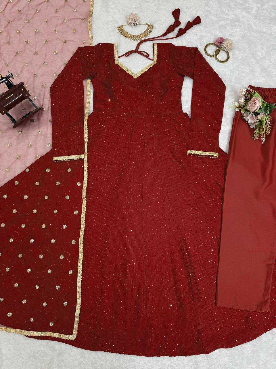 YNF DOLA SILK RIN169 5747 GOWNS WHOLESALE FANCY ANARKALI GOWNS MANUFACTURER