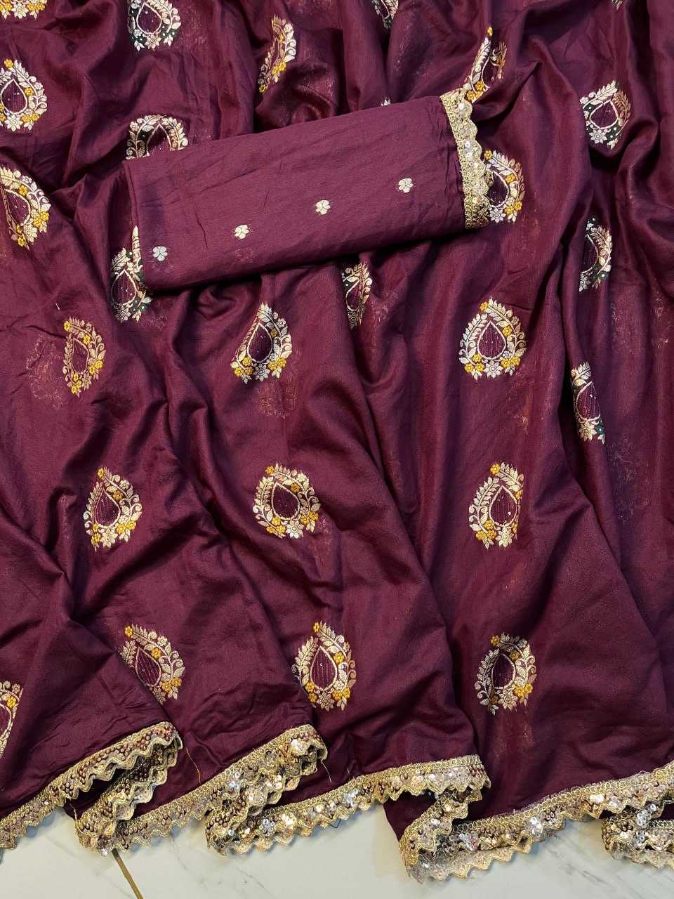 YNF DOLA SILK RWC 39 SAREES WHOLESALE BUTTA SEQUINS WORK SAREES EMANUFACTURER