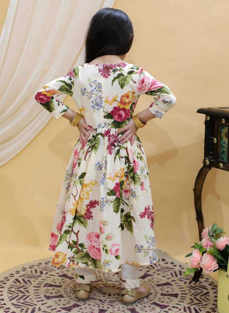 YNF FAUX GEORGETTE ROC 180 KIDS WEAR WHOLESALE KIDS GOWNS MANUFACTURER