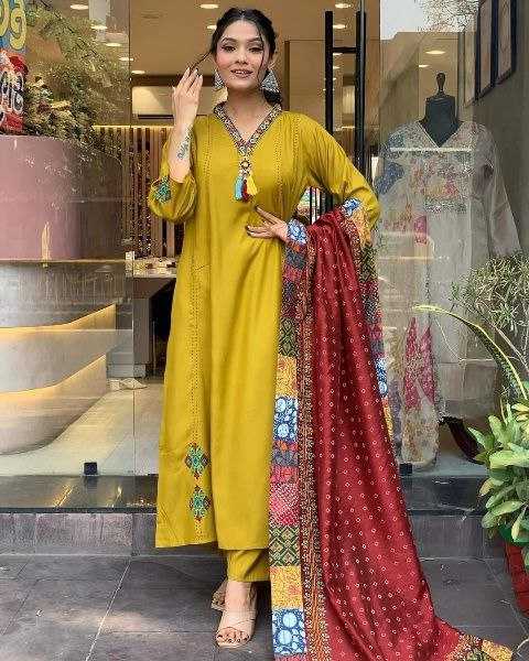 YNF HEAVY ROMAN SILK SMC KAJRI SUITS & DRESSES WHOLESALE DRESSES LADIES SILK SUITS MANUFACTURER 