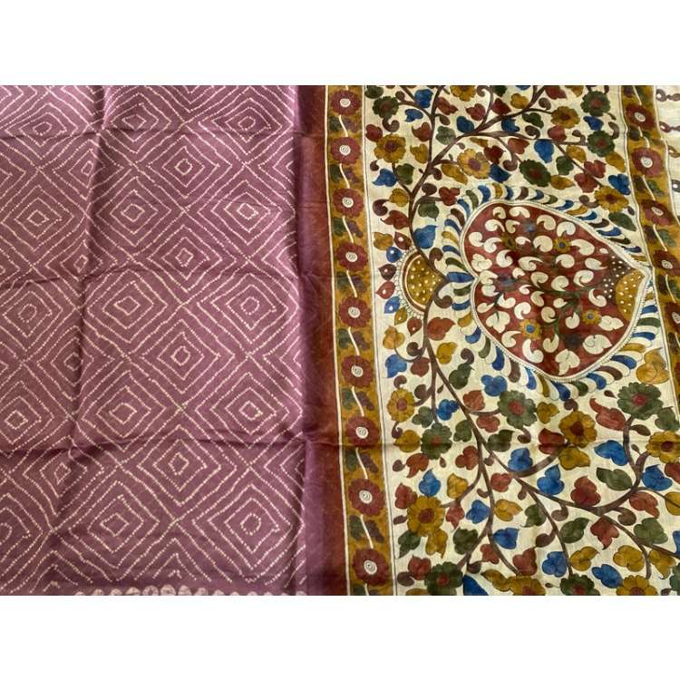 YNF LINEN RAE 07 SAREES WHOLESALE LADIES KALAMKARI BANDHANI BANDHEJ SAREES MANUFACTURER