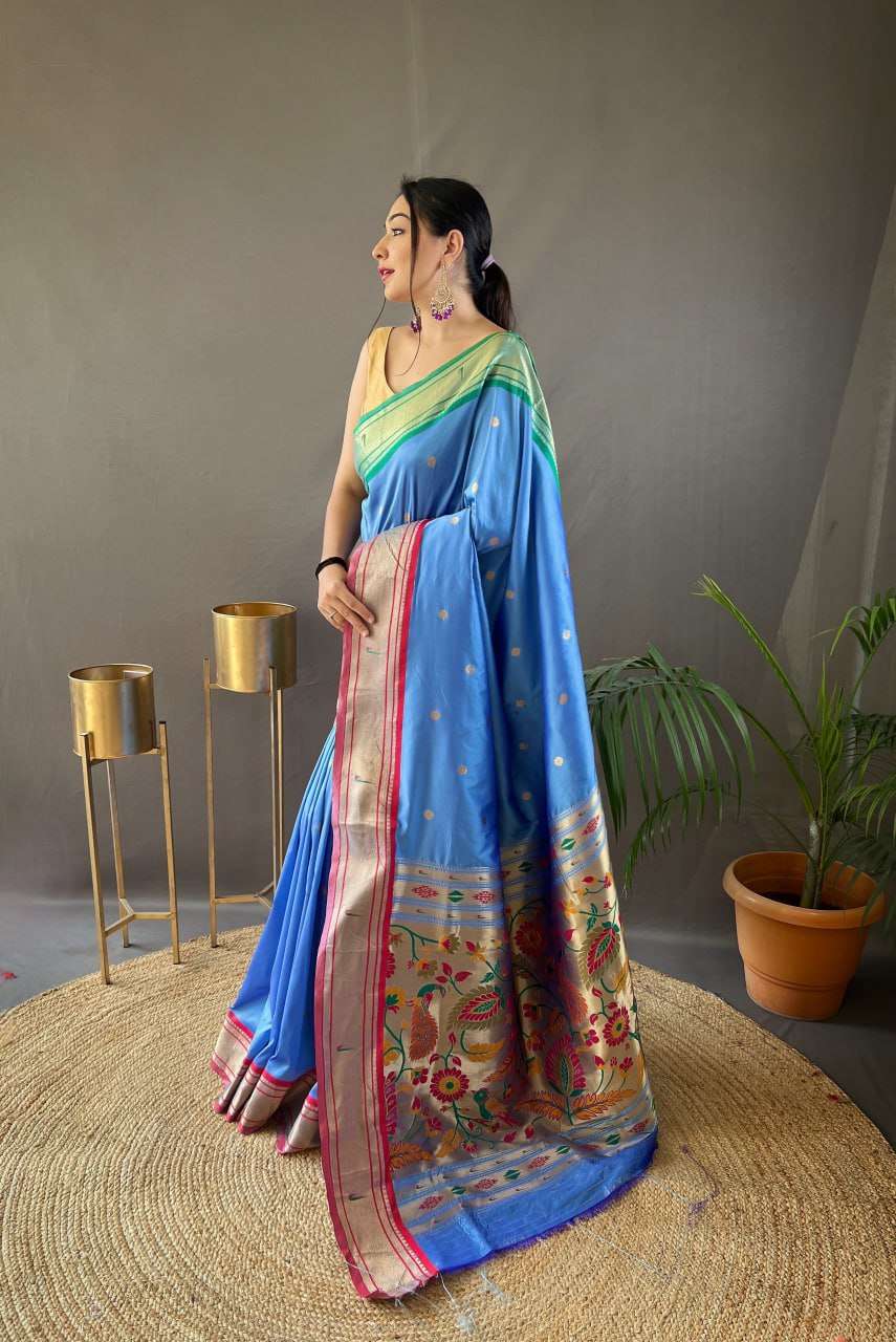 YNF PAITHANI SILK RHO SONPARI SILK SAREES WHOLESALE PAITHANI SOFT SILK TRADITIONAL SAREES MANUFACTURER