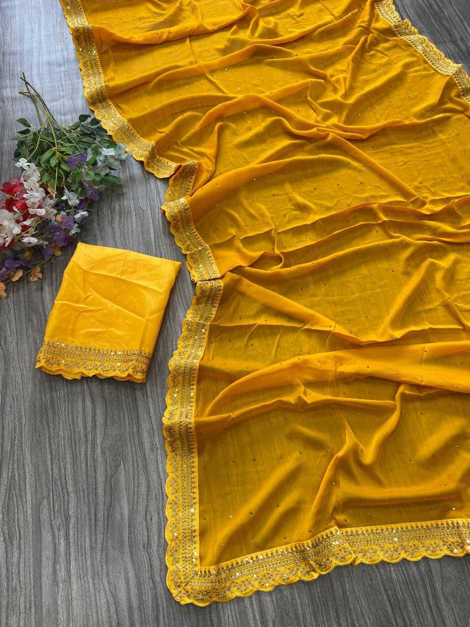 YNF RANGOLI SILK ACS 57 SAREES WHOLESALE FANCY SEQUIN HAND WORK SAREES EMANUFACTURER