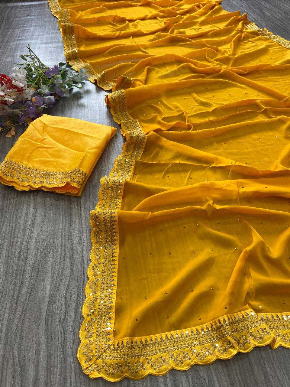 YNF RANGOLI SILK ACS 57 SAREES WHOLESALE FANCY SEQUIN HAND WORK SAREES EMANUFACTURER