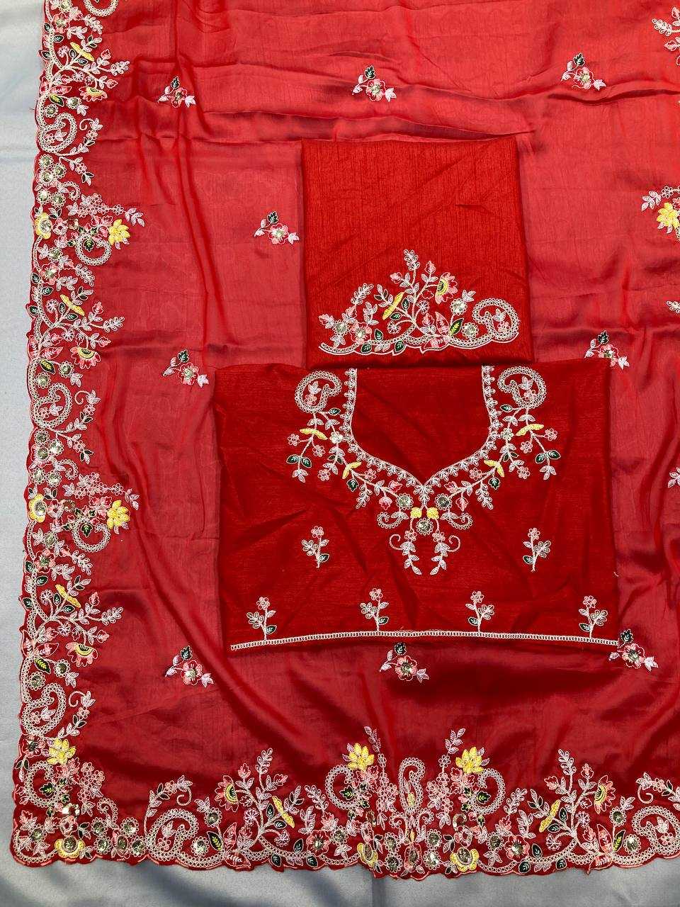 YNF RANGOLI SILK RVL RAJVI SAREES WHOLESALE PARTY WEAR FANCY EMBROIDERED SAREES MANUFACTURER