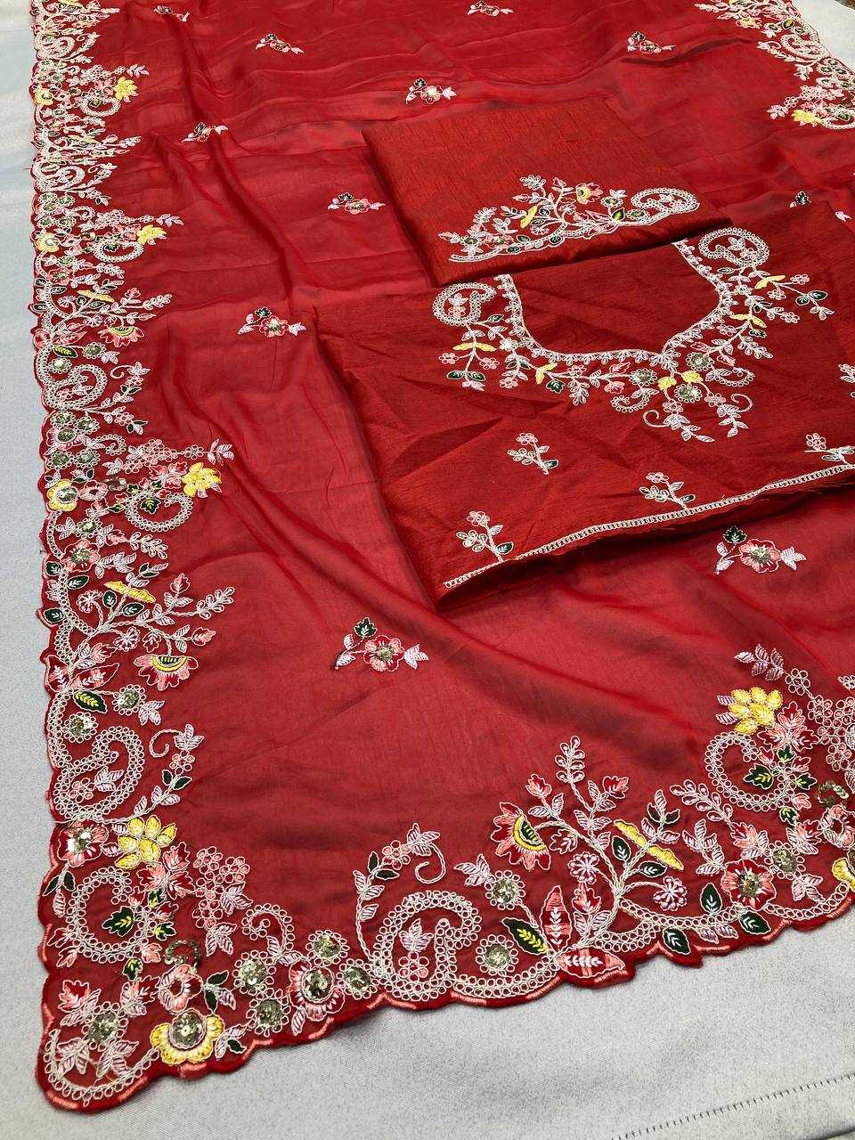 YNF RANGOLI SILK RVL RAJVI SAREES WHOLESALE PARTY WEAR FANCY EMBROIDERED SAREES MANUFACTURER