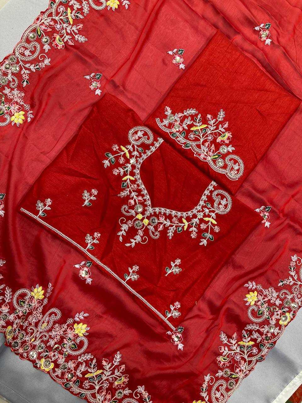 YNF RANGOLI SILK RVL RAJVI SAREES WHOLESALE PARTY WEAR FANCY EMBROIDERED SAREES MANUFACTURER