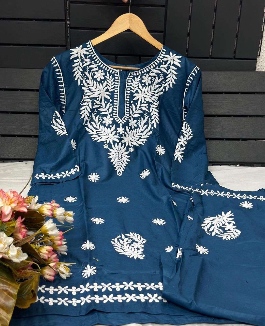 YNF RAYON KMD 40 KURTIS WHOLESALE RAYON KURTIS WITH BOTTOM EMBROIDERED KURTIS MANUFACTURER