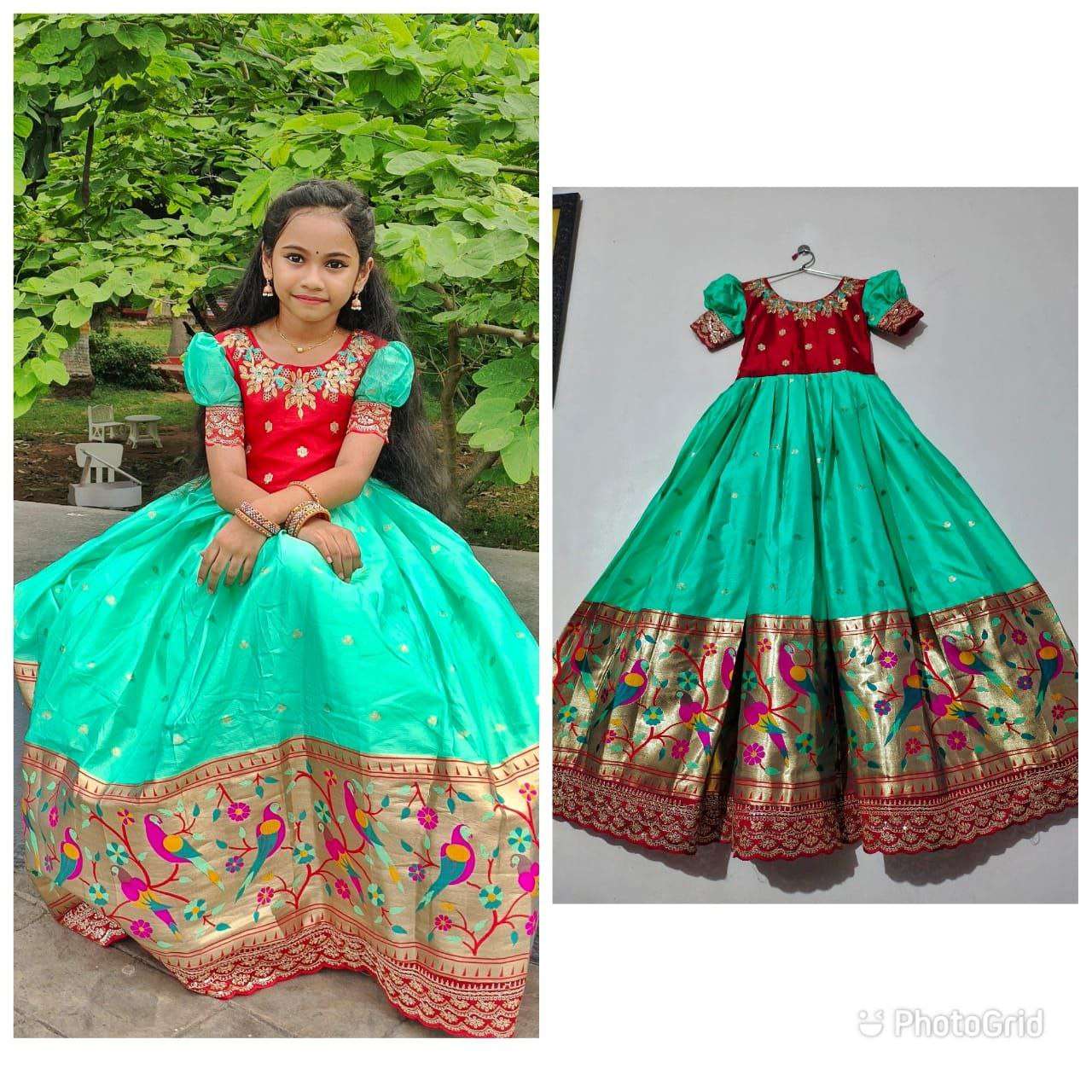 YNF SILK RPVR 08 KIDS WEAR WHOLESALE KIDS GOWNS MANUFACTURER 