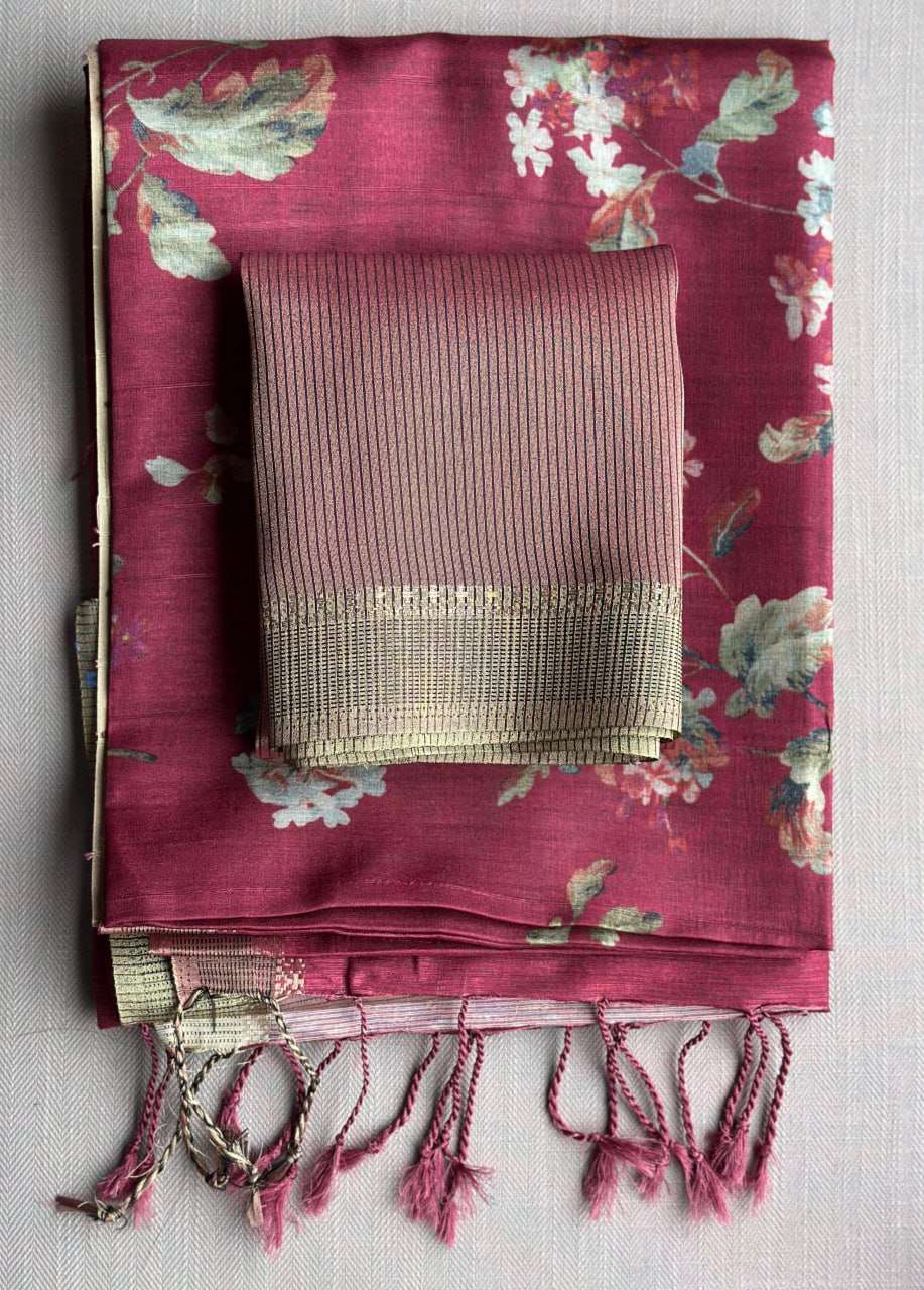 YNF TUSSAR SILK RAE 05 SILK SAREES WHOLESALE SOFT SILK TUSSAR SILK PRINTED SILK SAREES MANUFACTURER