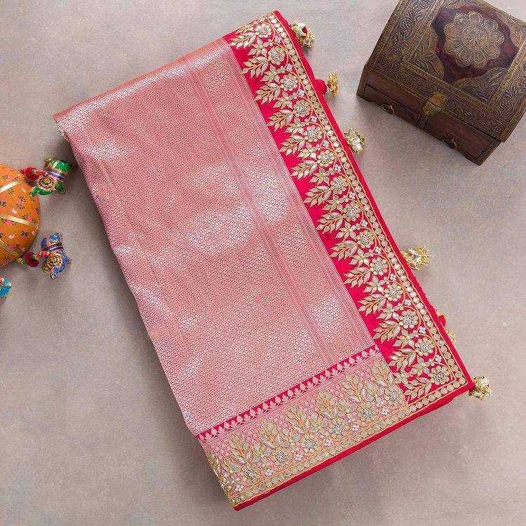 YNF VICHITRA SILK RST 372 SAREES WHOLESALE PRINTED GOTA PATTI EMBROIDERED SAREES MANUFACTURER