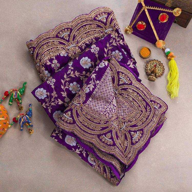 YNF VICHITRA SILK RST 375 SAREES WHOLESALE PRINTED GOTA PATTI EMBROIDERED SAREES MANUFACTURER