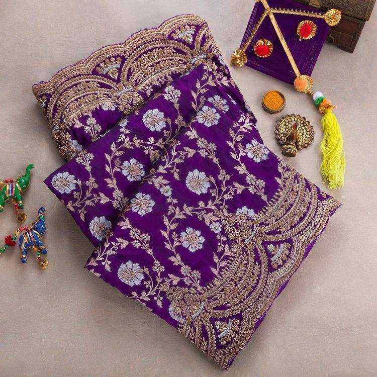 YNF VICHITRA SILK RST 375 SAREES WHOLESALE PRINTED GOTA PATTI EMBROIDERED SAREES MANUFACTURER