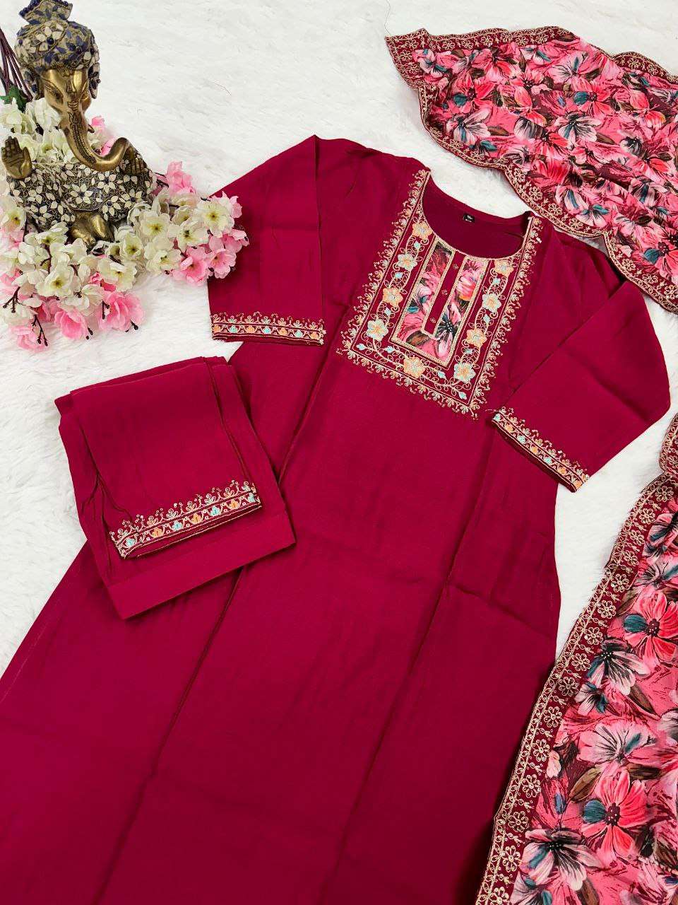 YNF VISCOSE CHANDERI JNC 254 SUITS & DRESSES WHOLESALE LADIES SALWAR CHANDERI SUITS MANUFACTURER