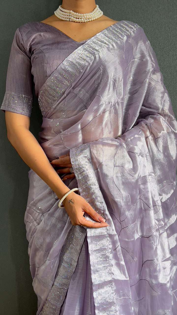 YNF BURBERRY SILK RIN121 983 SAREES WHOLESALE READY TO WEAR FANCY PRE DRAPED WORK SWAROVSKI SAREES MANUFACTURER