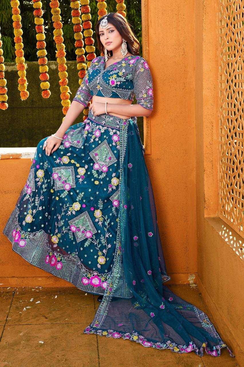 YNF BUTTERFLY NET RIN108 1541 LEHENGA WHOLESALE WEDDING, EMBROIDRY,NET FANCY LEHENGA MANUFACTURER