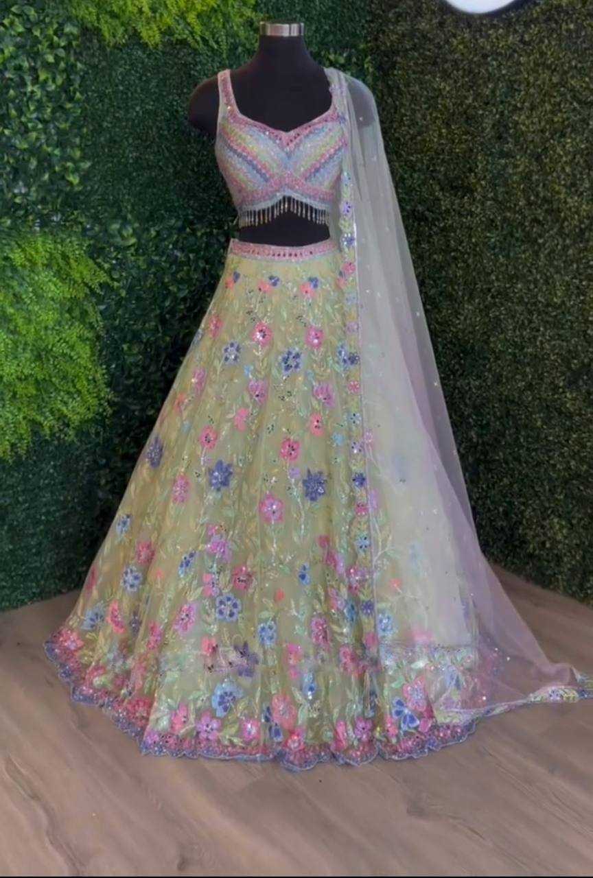 YNF BUTTERFLY NET RIN108 1585 LEHENGA WHOLESALE WEDDING, NET FANCY,EMBROIDERY LEHENGA MANUFACTURER