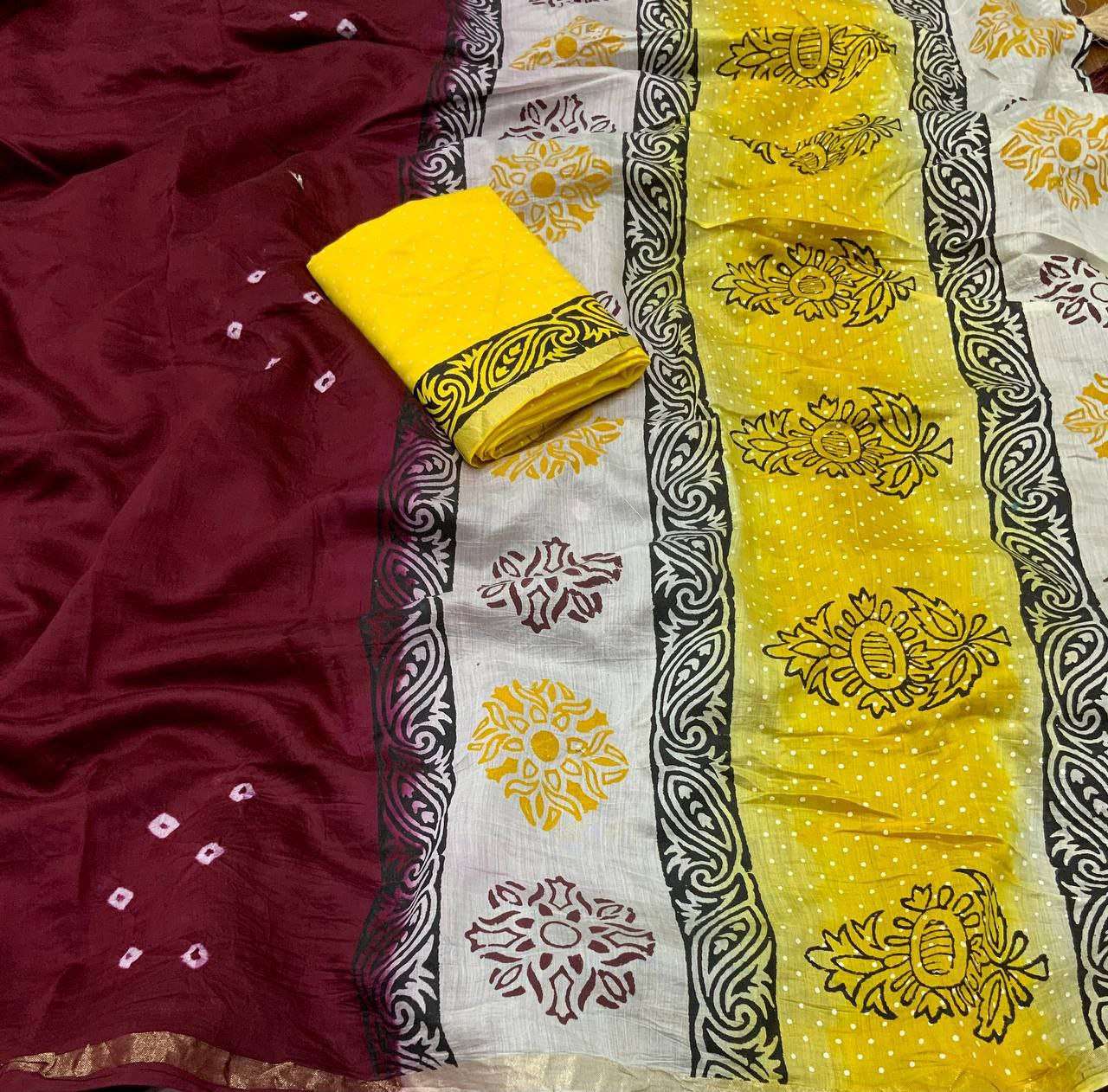 YNF CHANDERI COTTON KESH118 135 SAREES WHOLESALE PRINTED COTTOON LINEN CHANDERI ZARI BORDER SAREES MANUFACTURER