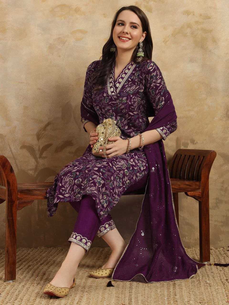 YNF CHANDERI  RIN126 262 SUITS & DRESSES WHOLESALE LADIES LADIES SILK ZARI WORK CHANDERI SUITS MANUFACTURER