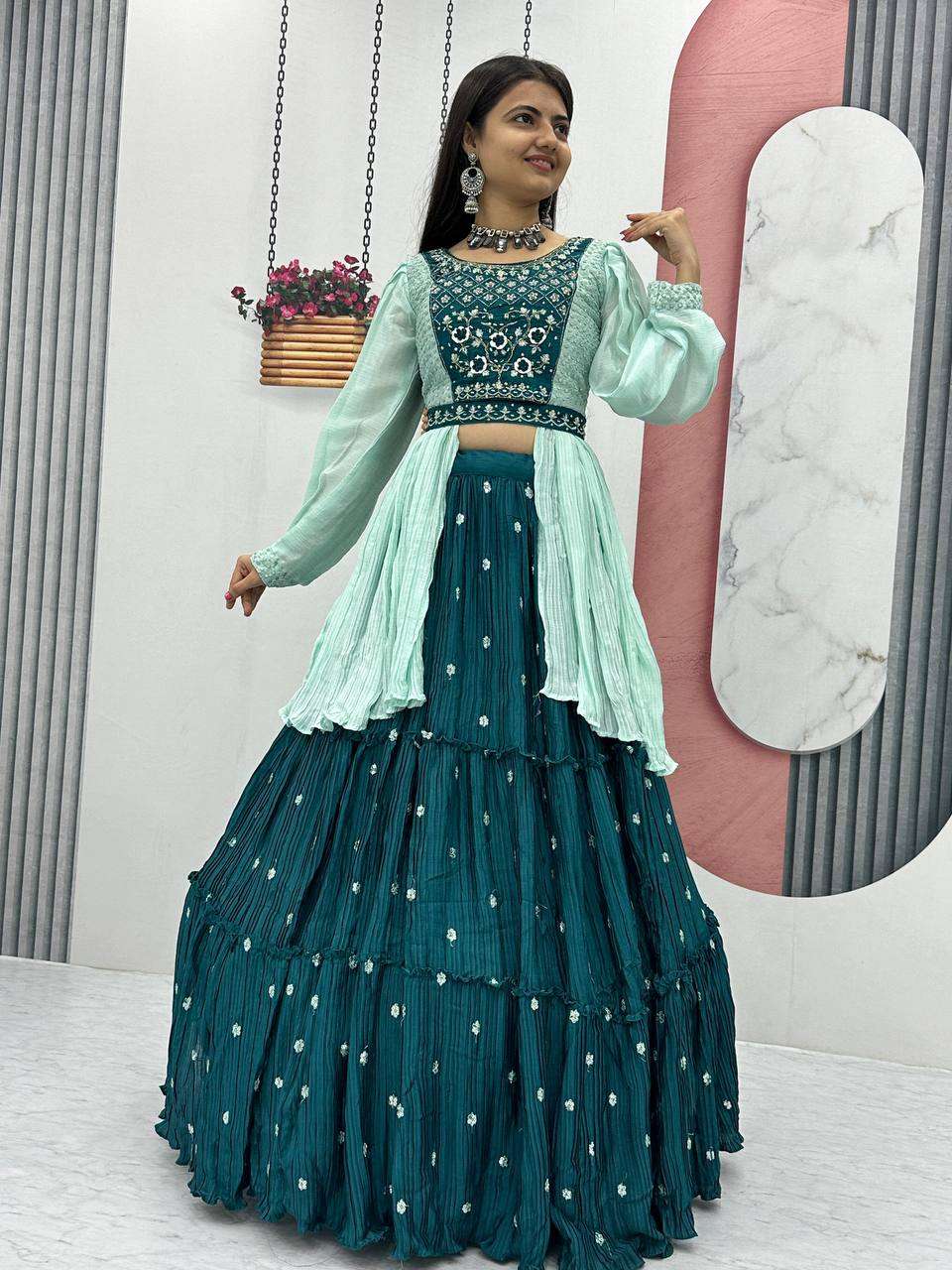 YNF CHINON KESH119 419 LEHENGAS WHOLESALE FANCY TRADITIONAL EMBROIDERED LEHENGAS MANUFACTURER