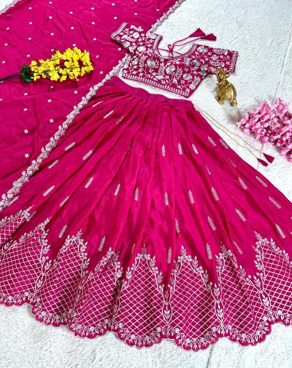 YNF CHINON SILK KESH108 5603 LEHENGAS WHOLESALE FANCY TRADITIONAL EMBROIDERED LEHENGAS MANUFACTURER