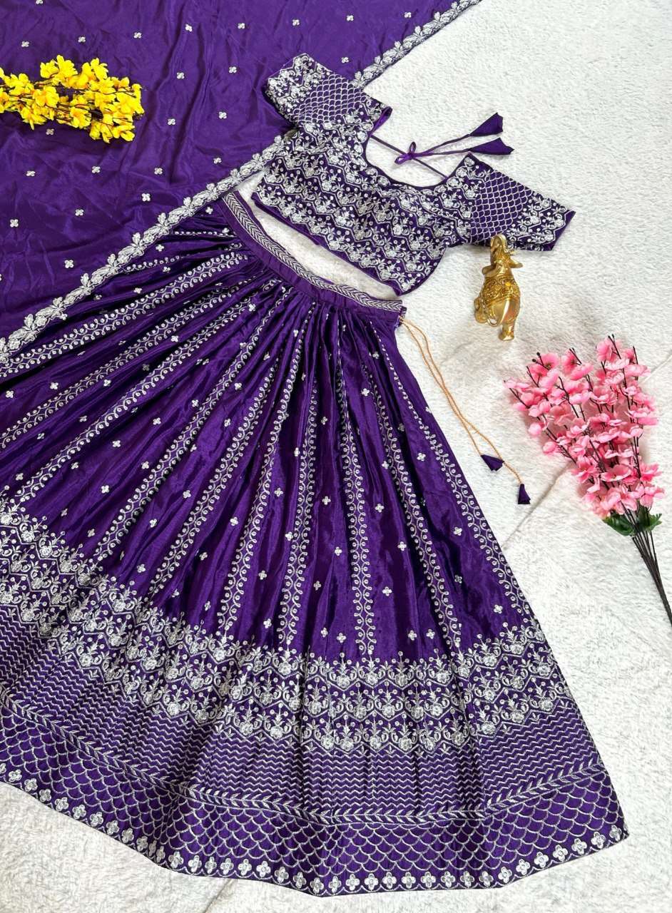 YNF CHINON SILK KESH108 5603 LEHENGAS WHOLESALE FANCY TRADITIONAL EMBROIDERED LEHENGAS MANUFACTURER