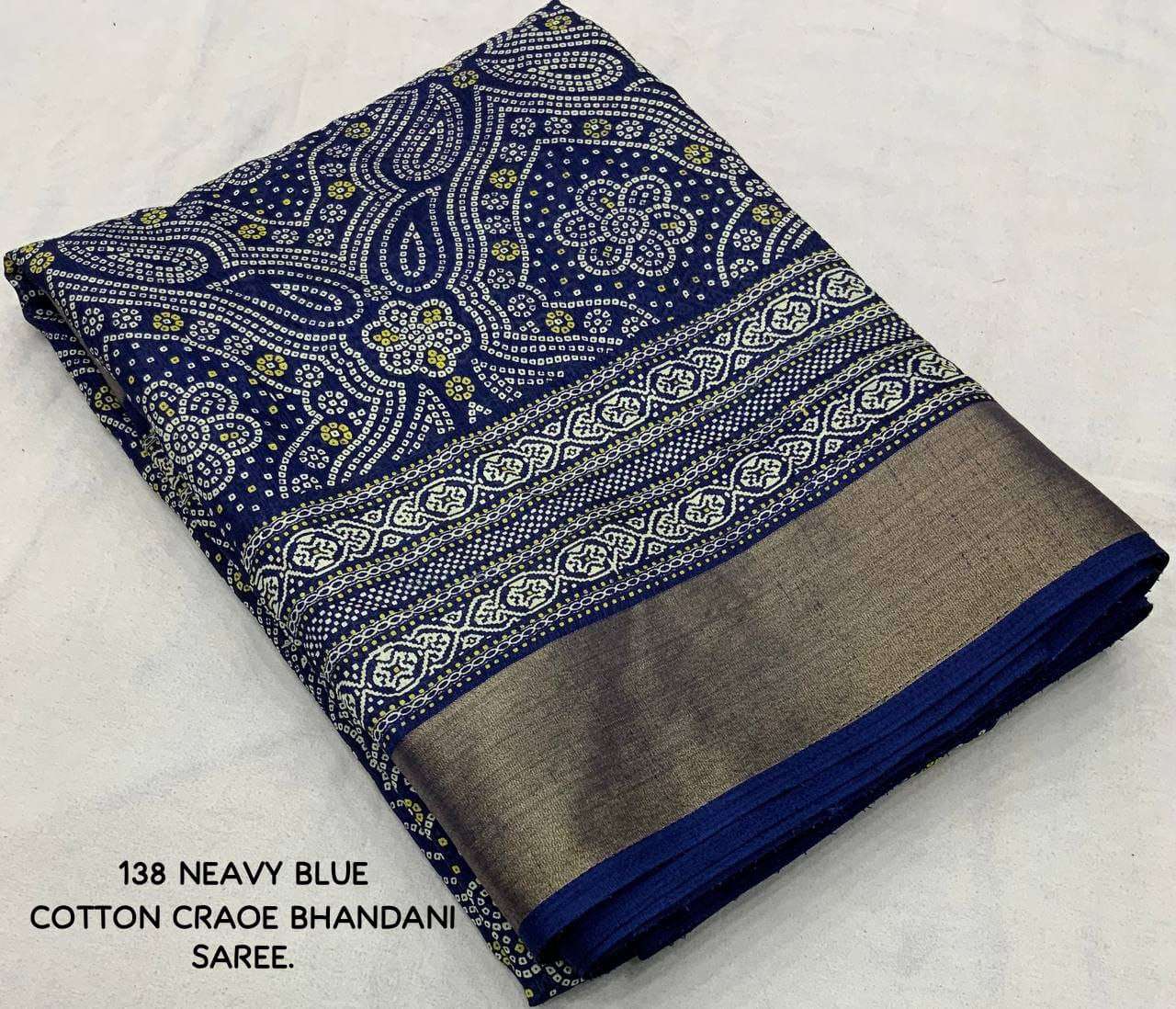 YNF COTTON KESH118 138 SAREES WHOLESALE LADIES COTTON LINEN PRINTED BANDHANI BANDHEJ SAREES MANUFACTURER