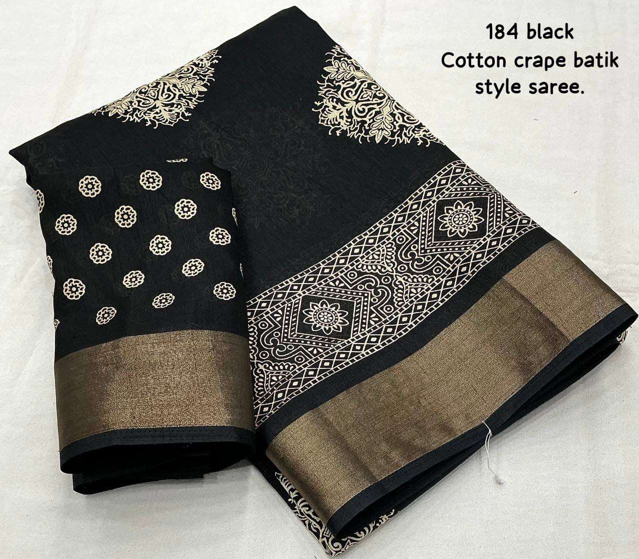 YNF COTTON KESH118 184 SAREES WHOLESALE PRINTED COTTON LINEN BATIK ZARI BORDER SAREES MANUFACTURER