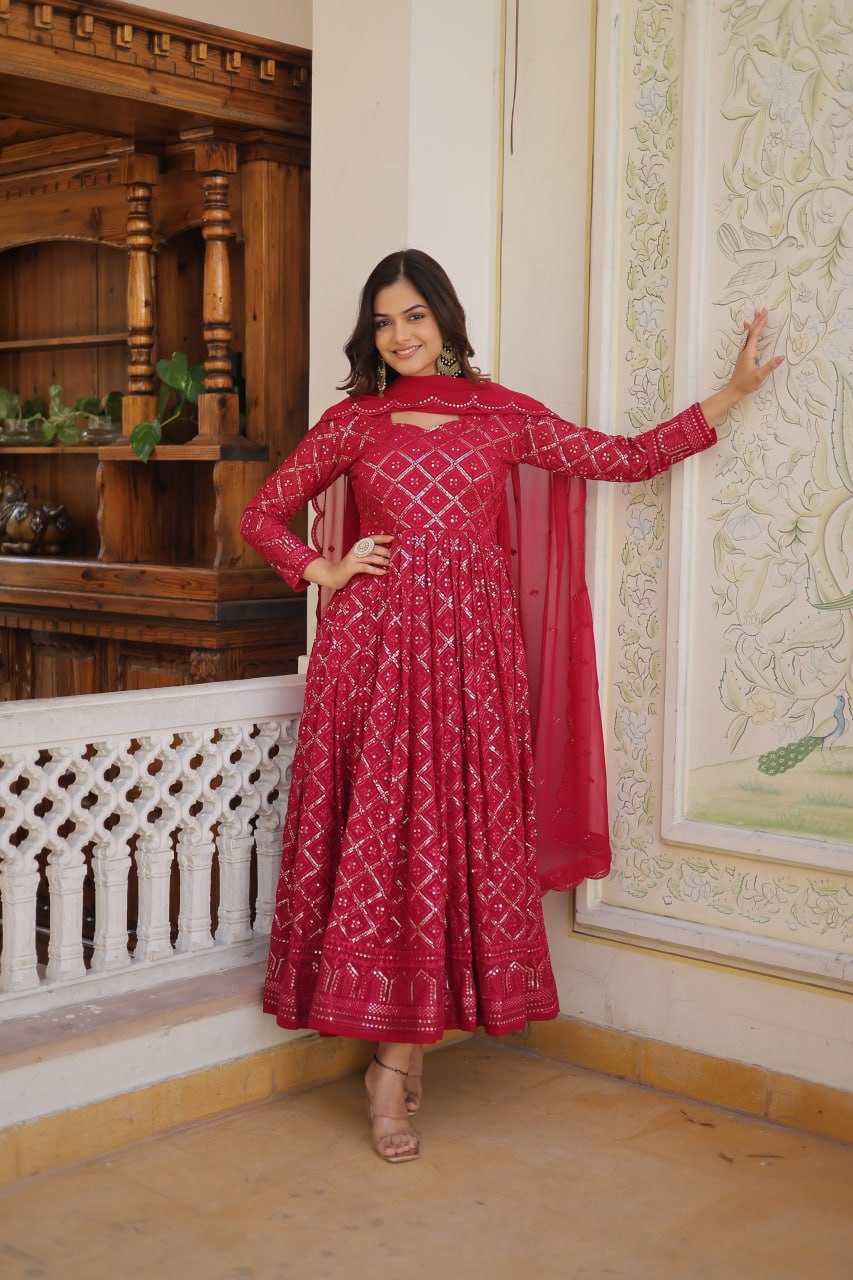 YNF FAUX BLOOMING KESH132 9165 GOWNS WHOLESALE EMBROIDERY ANARKALI PARTY LONG GOWNS MANUFACTURER