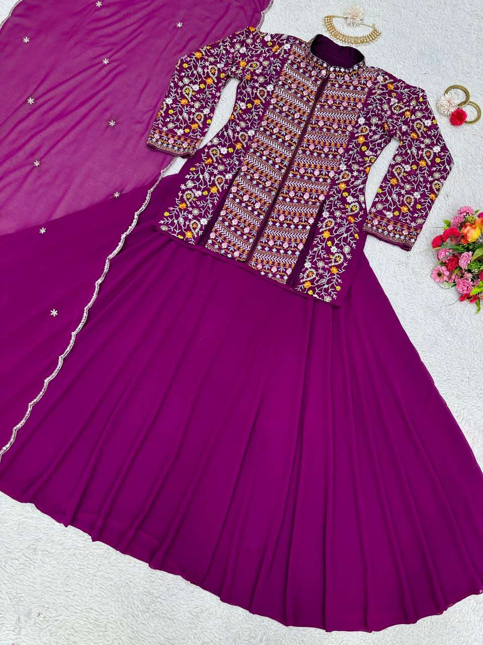 YNF FAUX GEORGETTE RIN162 185 LEHENGAS WHOLESALE DESIGNER TRADITIONAL FANCY LEHENGAS MANUFACTURER