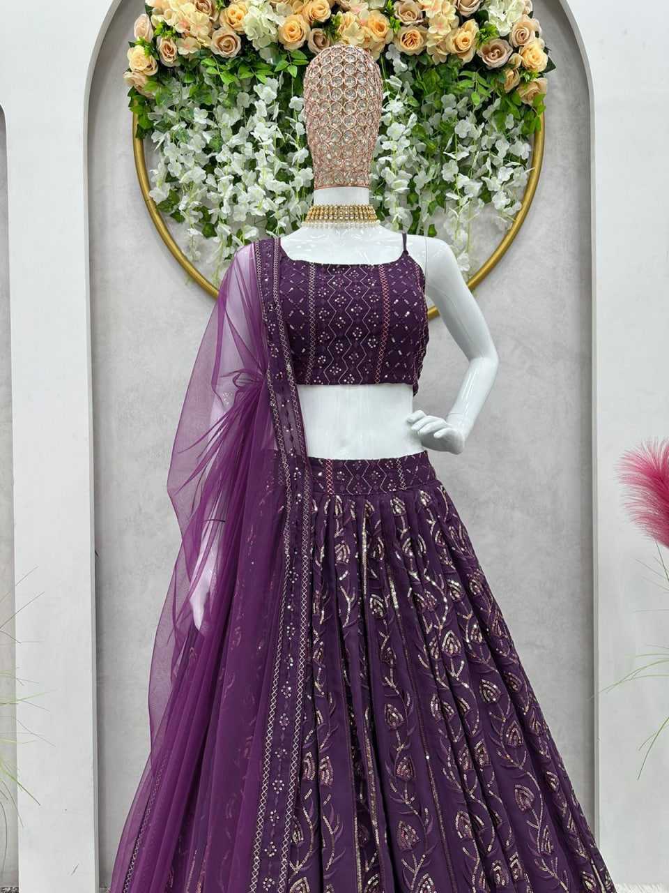 YNF GEORGETTE RIN169 6425 LEHENHGA WHOLESALE FANCY,BRIDAL,DESIGNER LEHENGA MANUFACTURER