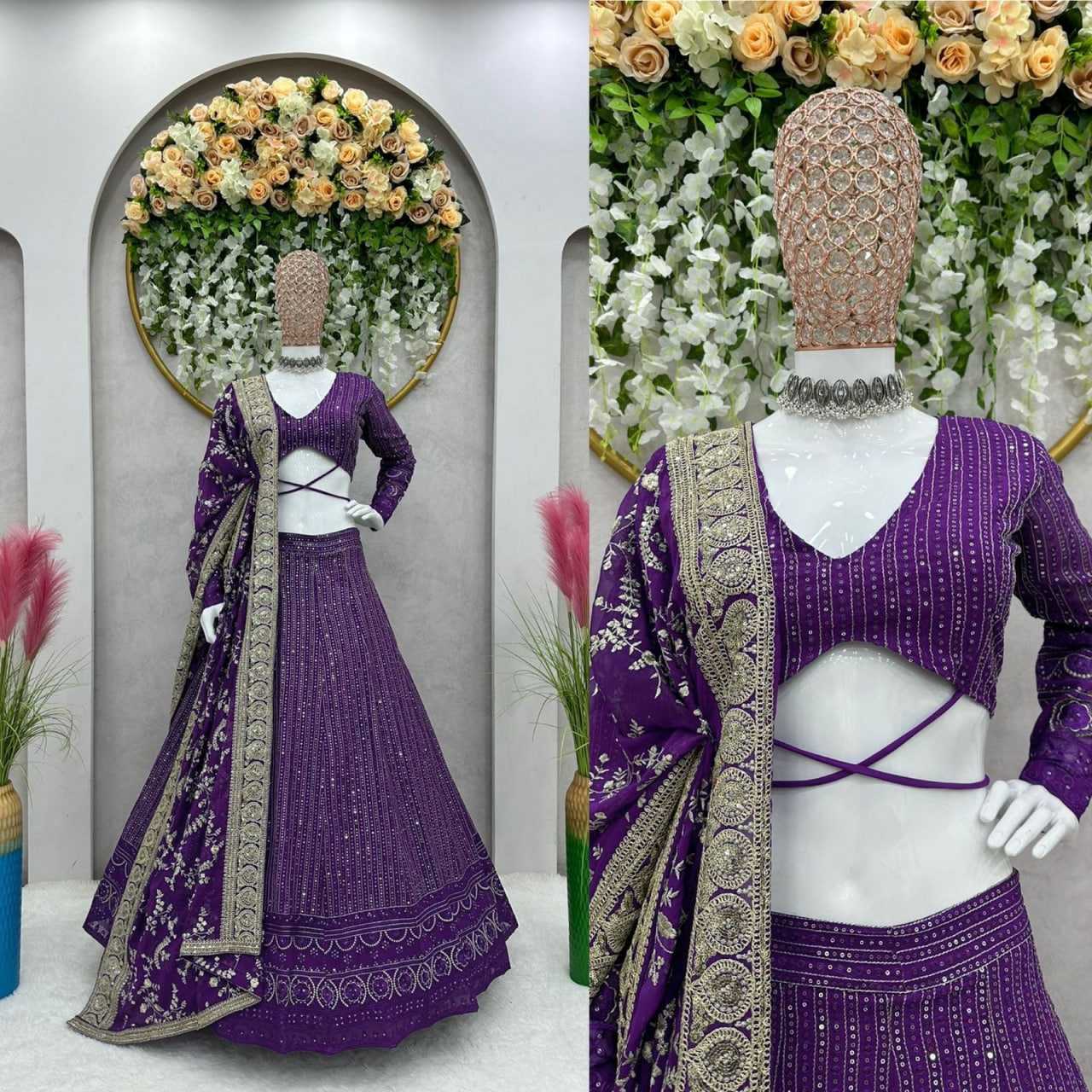 YNF GEORGETTE RIN169  6427 LEHENHGA WHOLESALE FANCY,WEDDING,DESIGNER LEHENGA MANUFACTURER