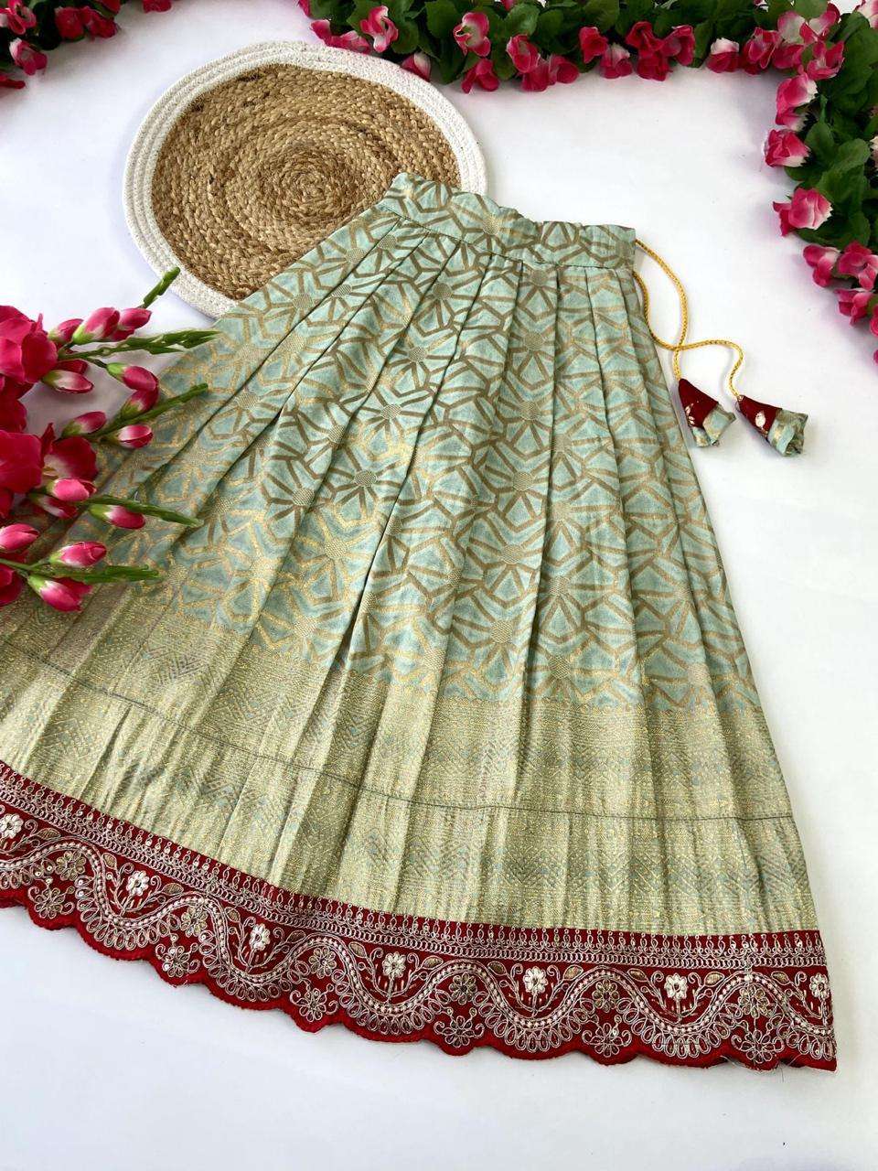 YNF GEORGETTE RIN192 8024 KIDS WEAR WHOLESALE KIDS LEHENGAS MANUFACTURER 