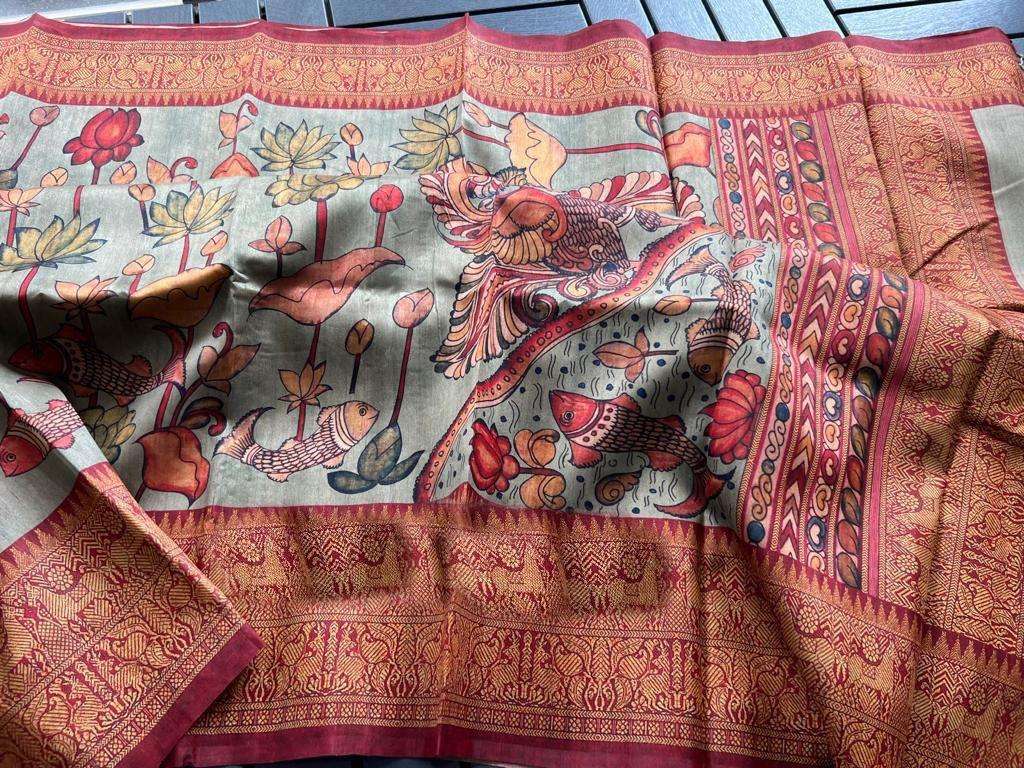 YNF LINEN KESH101 ANT122 SAREES WHOLESALE PRINTED LADIES KALAMKARI SAREES MANUFACTURER