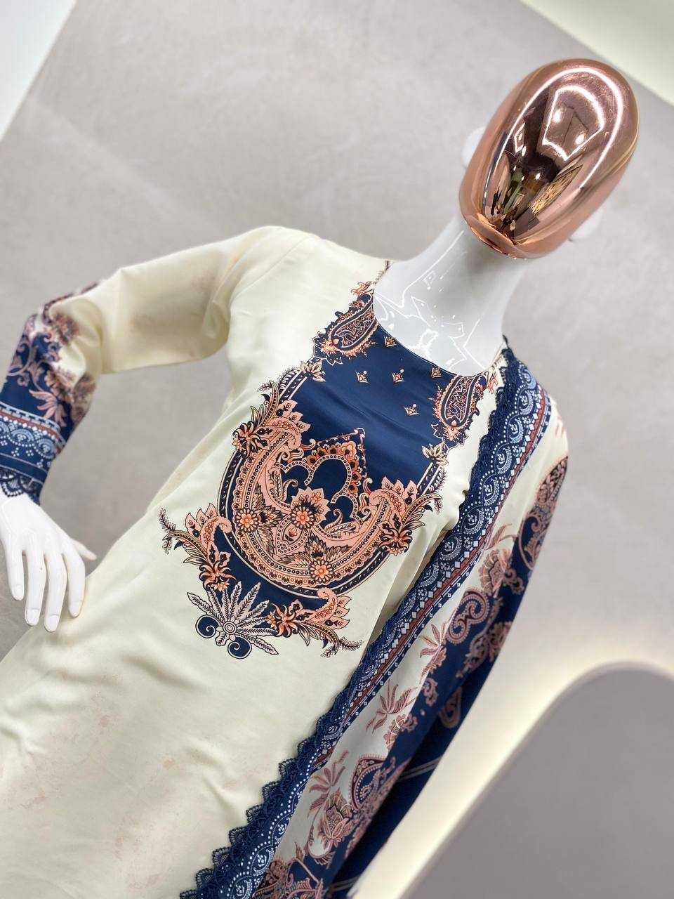  YNF MASLIN RIN110 241 SUITS & DRESSES WHOLESALE LADIES PRINTED LADIES SILK SUITS MANUFACTURER