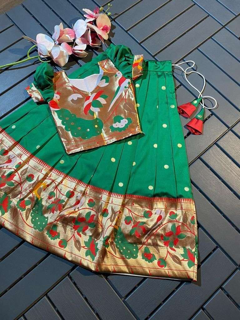 YNF PAITHANI SILK RIN192 7903 KIDS WEAR WHOLESALE KIDS LEHENGAS MANUFACTURER