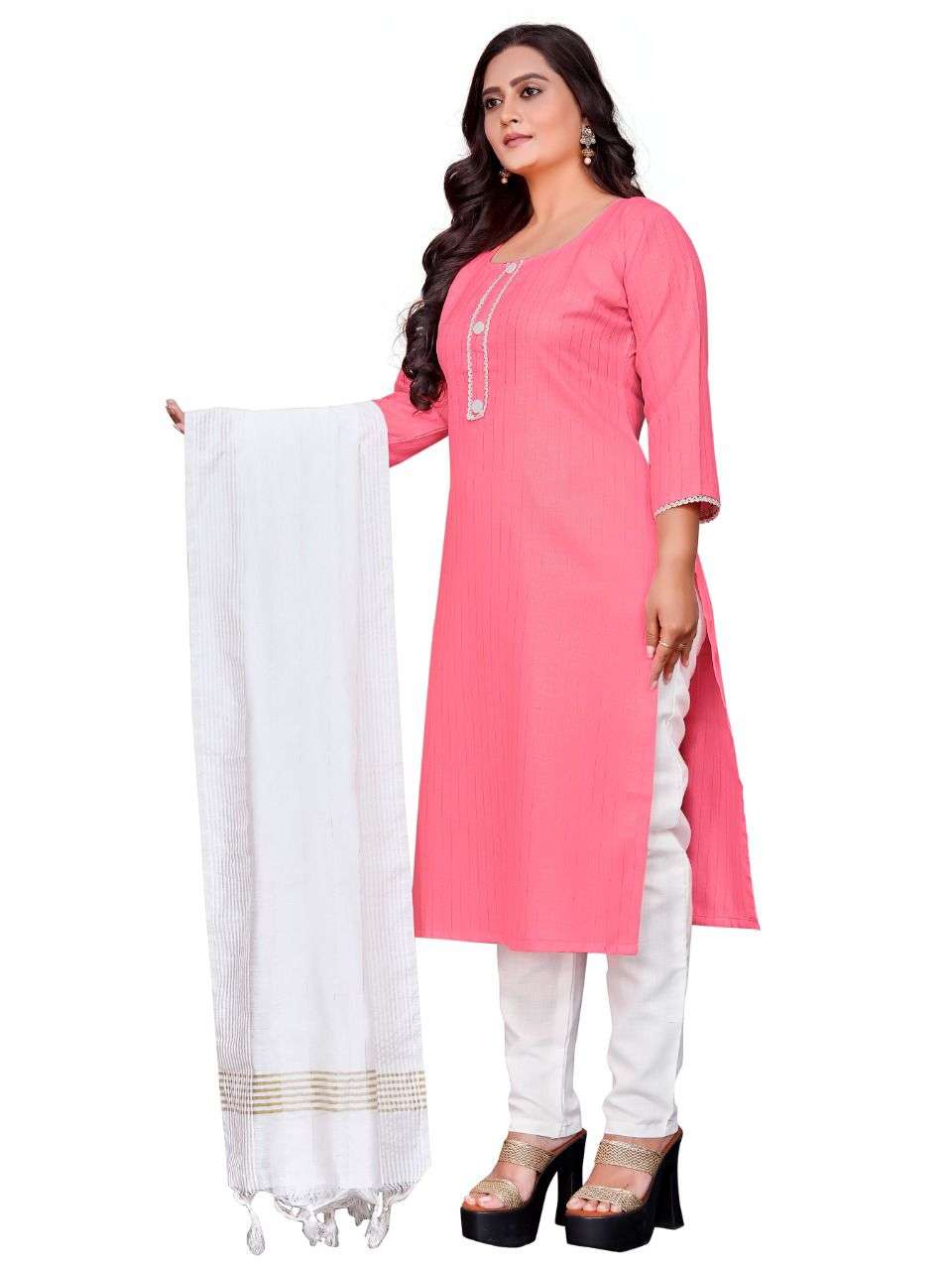 YNF PURE COTTON RIN191 TWINKLE SUITS & DRESSES WHOLESALE LADIES COTTON ZARI WORK SUITS MANUFACTURER 