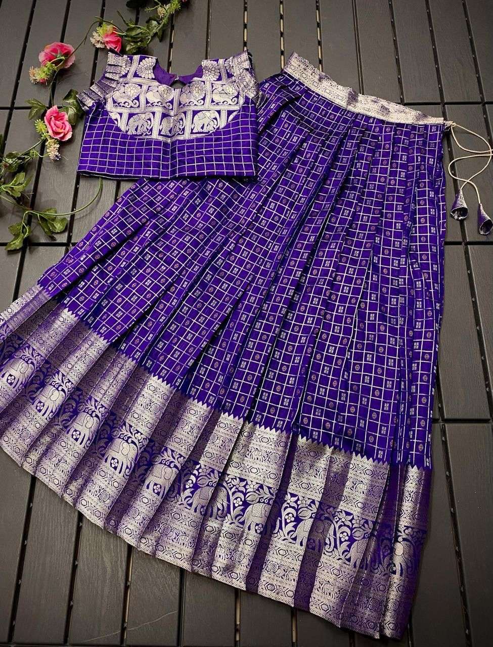 YNF SOFT SILK RIN192 7954 KIDS WEAR WHOLESALE KIDS LEHENGAS MANUFACTURER 