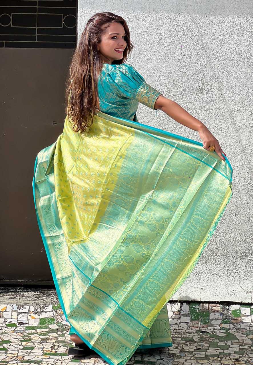 YNF TISSUE SILK RIN116 PATTU VOL-3 SAREES WHOLESALE PRINTED TISSUE SILK KANJIPURAM ZARI BORDER SAREES MANUFACTURER